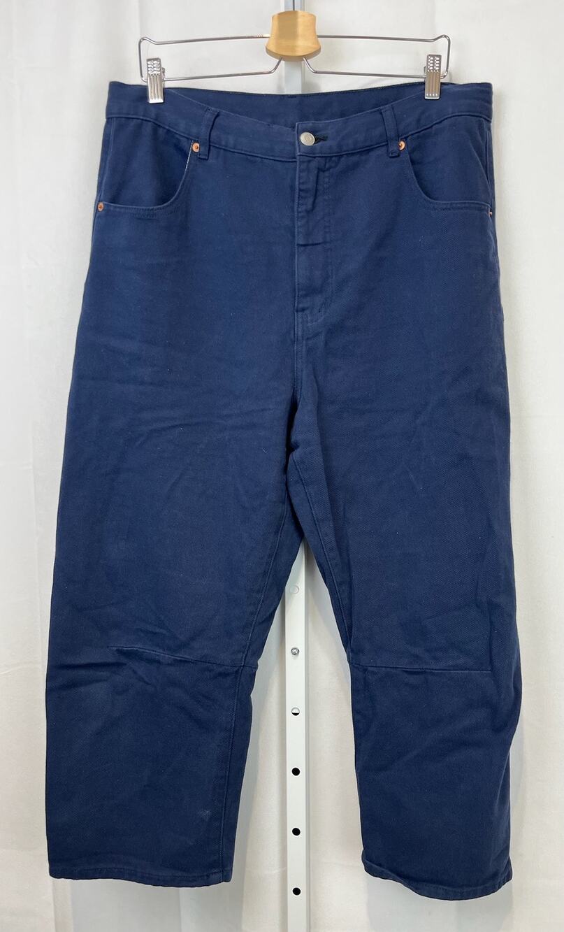 ROUCHA Dahl Denim Blue Crop Pants Zip Fly Cotton Twill Size C US 10 12 14 L